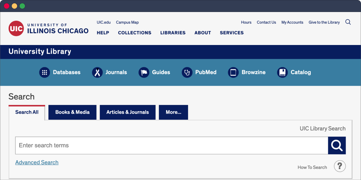 Academic Library Website